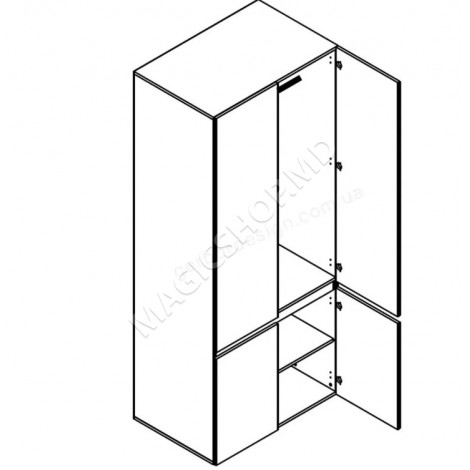 Шкаф London SZF4D 90x220 cm
